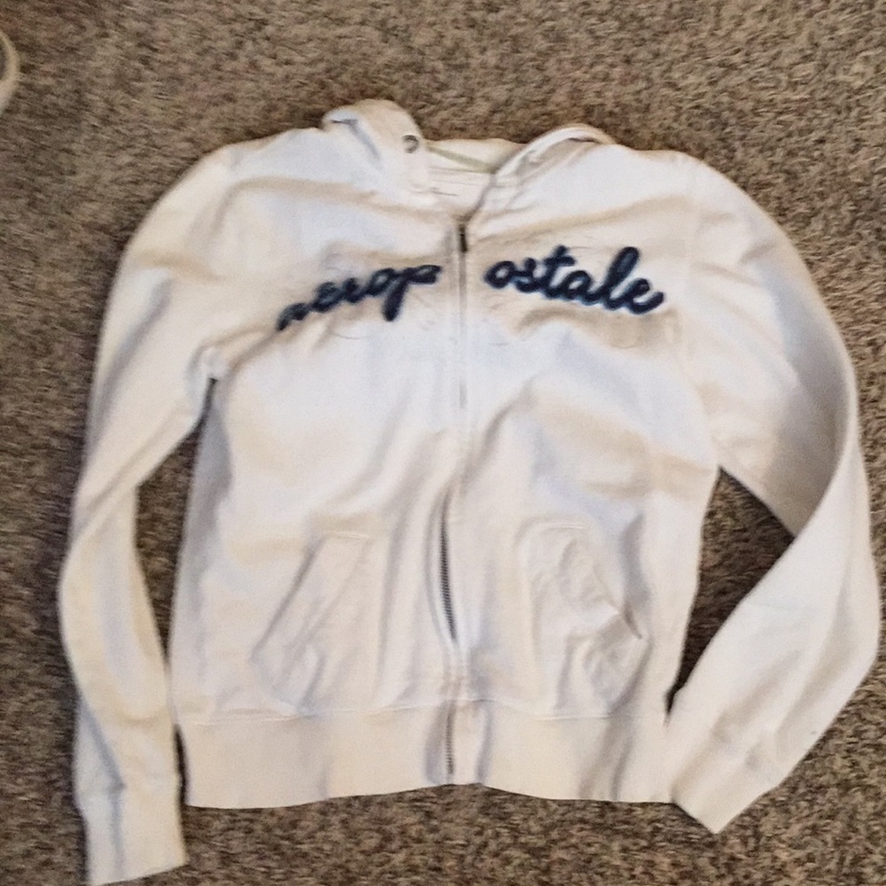 A white Aeropostale large sweat shirts